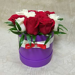 Цилиндр с розами MIX, Цветочная Точка