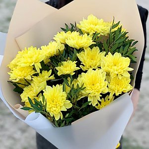 Букет желтых хризантем, Говорящие Цветы