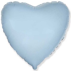 Фольгированное сердце Light Blue (18"/45см), KeliKh