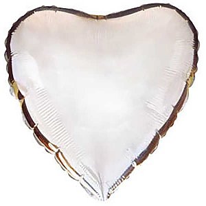 Фольгированное сердце Silver (18"/45см), KeliKh