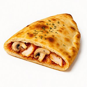 Пицца Кальцоне с копченой курицей, грибами и сыром, Ели Балдели