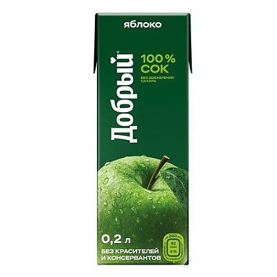 Заказать Яблочный сок Добрый 0.2л, MC Doner (ТЦ Тринити) - Гродно