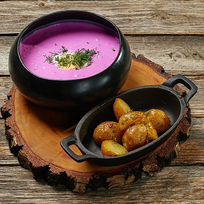 Заказать Холодник с запеченным картофельным пюре, Литвины - Минск