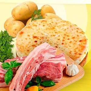 Пирог осетинский с картошкой и грудинкой (300г), Ресторан Охота