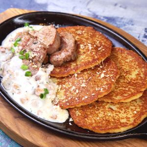 Драники со свининой и грибами, Васильки - Минск