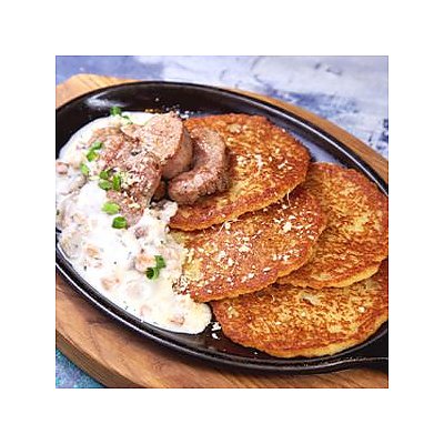 Заказать Драники со свининой и грибами, Васильки - Минск