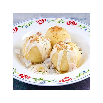 Заказать Клецки с мясом и грибами со сливочным соусом, Васильки - Минск