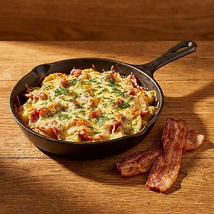 Сковородка Барбекю с мясом птицы и беконом, Хитрый Лис