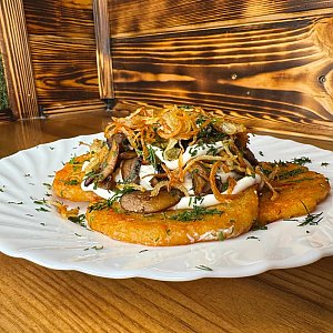 Драники С луком и грибами, Хитрый Лис