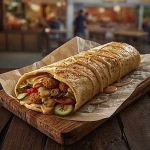 Шаурма Авторская Фалафель Большая, S&L Шаурма на Колхозном рынке