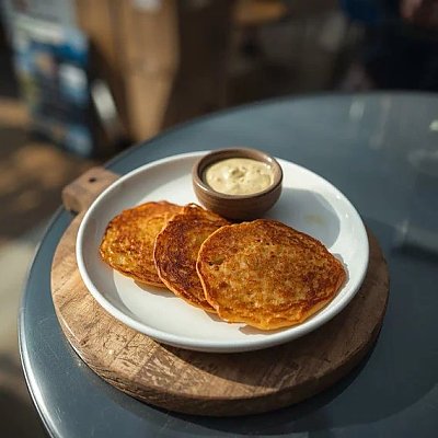 Заказать Драники с чесночным соусом, S&L Шаурма на Колхозном рынке