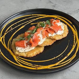 Драники с лососем, FRESCO