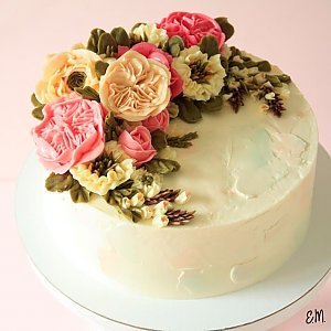 Торт с Кремовыми Цветами №13, Melihova Cake Stories