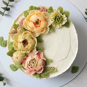 Торт с Кремовыми Цветами №32, Melihova Cake Stories