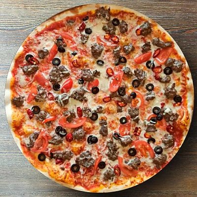 Заказать Пицца с бараниной стандартная (32см), Ткемали