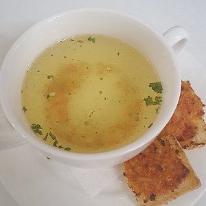 Бульон с гренками острыми, Кафе Паланэз