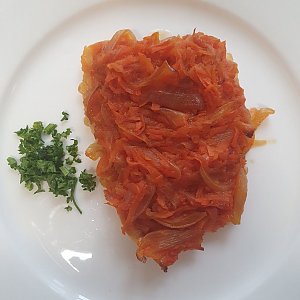 Рыба тушеная с овощами, Кафе Паланэз