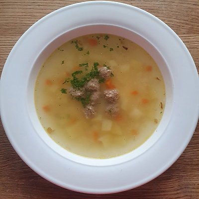 Заказать Суп картофельный с мясными фрикадельками, Кафе Паланэз