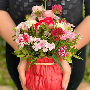 Композиция Мешочек с цветами Розовая мечта, Sadovskaya Flowers