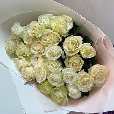 Заказать Букет белых роз, Лаванда - Речица