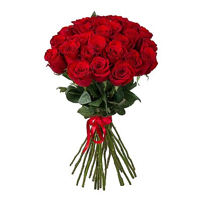 Заказать Букет из 25 красных роз, Лаванда - Бобруйск