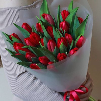 Заказать Букет из 25 тюльпанов Классика, FRESH FLOWERS