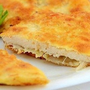 Отбивная из свинины По-Милански, картофель отварной с маслом, Кафе Трактир