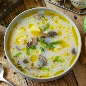 Сливочный грибной суп Нежный с шампиньонами, Кафе Трактир