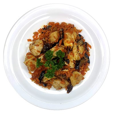 Заказать Курица тушеная с овощами и черносливом, Ирина-Сервис - Обеды