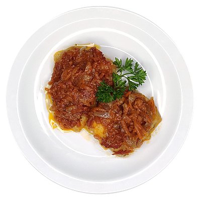 Заказать Рыба, тушеная в томате с овощами, Ирина-Сервис - Обеды