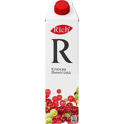 Заказать Клюквенно-виноградный морс Rich 1л, ШашлычОК - Минск