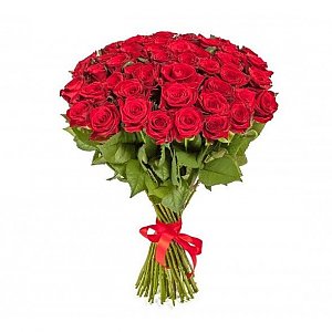 Букет из 51 красной розы 50см, Ромашка