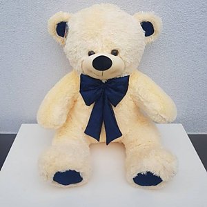 Мишка Тедди с синим шарфом 60см, Ромашка