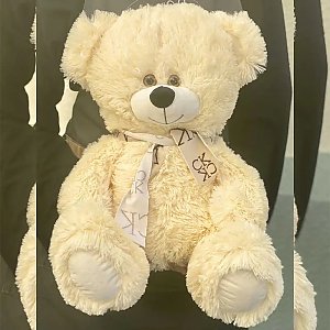 Мишка (60см) белый, Ромашка