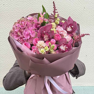 Заказать Букет Роскошный розовый букет, Ромашка