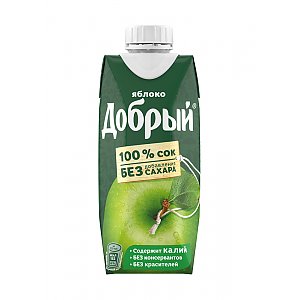 Добрый яблочный сок 0.33л, Skovoroda