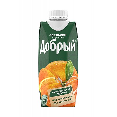 Заказать Добрый апельсиновый сок 0.33л, Skovoroda