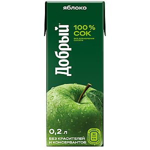 Сок Добрый яблоко, рябина, малина 0.2л, Каперс