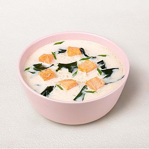 Суп Сливочный с лососем, Суши WOK - Глубокое