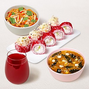Бизнес-ланч Пикантный L с клюквенным морсом, Суши WOK - Поставы