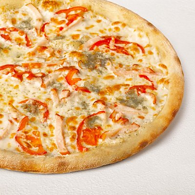 Заказать Пицца Сырная с цыпленком на тонком тесте 25см, Суши WOK - Глубокое