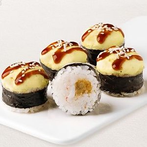 Запеченный ролл Аяши с лососем и моцареллой, Суши WOK - Глубокое