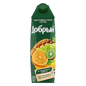 Мультифруктовый нектар Добрый 1л, JOY Food - Гомель