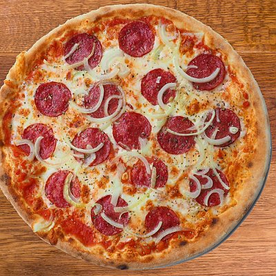 Заказать Пицца с салями и луком, Pizza Al Taglio