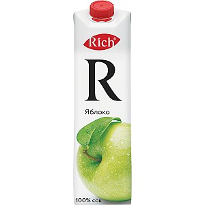 Сок яблочный Rich 1л, Литвины - Минск