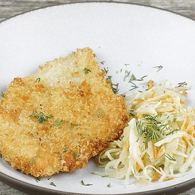 Заказать Шницель куриный с салатом из свежей капусты, Литвины - Гродно