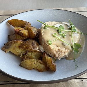 Рыбник с картофелем и грибным соусом, Литвины - Гродно