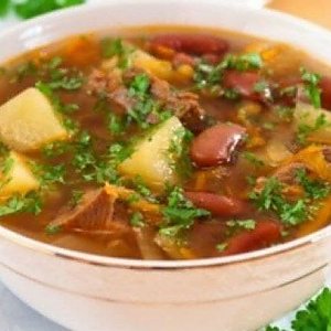 Суп с фасолью и курицей, Бар Угловой - Обеды