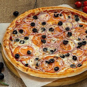 Пицца Вегетарианская с луком и томатами 32см, DACAR PIZZA Rally