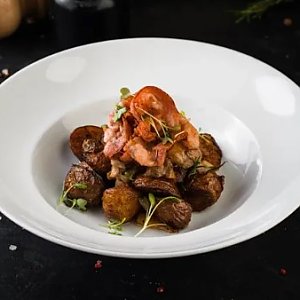 Картофель с беконом и белыми грибами, Catch